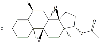 17β-(Acetyloxy)-6α-fluoroestr-4-en-3-one Struktur