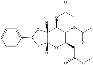 1-O,2-O-[(R)-Benzylidene]-α-D-glucopyranose triacetate Structure