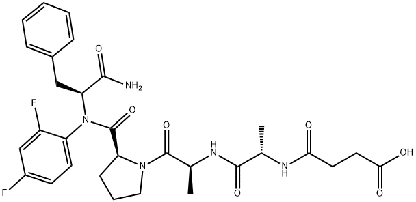 Suc-AAPF-2,4-difluoroanilide Structure