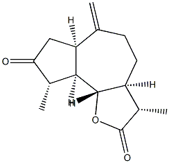 (3S,3aβ,6aβ,9aβ,9bα)-Dodecahydro-3β,9β-dimethyl-6-methyleneazuleno[4,5-b]furan-2,8-dione Struktur
