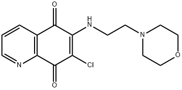 6-(2-モルホリノエチルアミノ)-7-クロロキノリン-5,8-ジオン 化学構造式