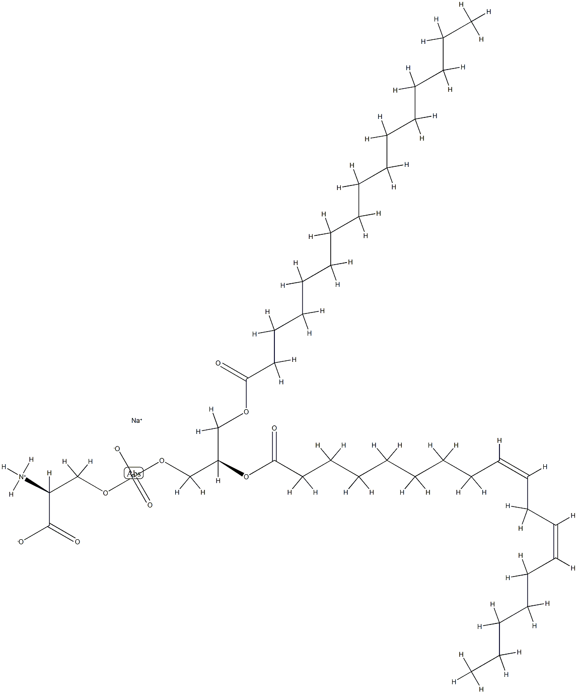 L-α-磷脂酰丝氨酸（钠盐） 结构式