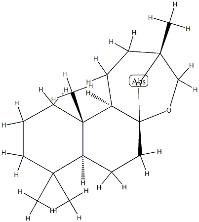 (3R)-1,3,4,6,7,7aα,8,9,10,11,11a,11bα-Dodecahydro-3,8,8,11aβ-tetramethyl-2H-3β,5aβ-epoxynaphth[2,1-b]oxepin Struktur