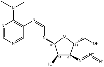 3'-Azido-3'-deoxy-N6,N6-dimethyladenosine 化学構造式