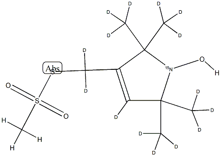 (1-Oxyl-2,2,5,5-tetramethyl-3-pyrroline-3-methyl) Methanethiosulfonate-15N,d15 化学構造式