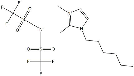 1-己基-2,3-二甲基咪唑双(三氟甲磺酰基)亚胺盐,384347-22-2,结构式