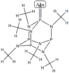 2,4,6,8,9,10-ヘキサメチル-2,4,6,8,9,10-ヘキサアザ-1,3,5,7-テトラホスファトリシクロ[3.3.1.13,7]デカン1-スルフィド 化学構造式