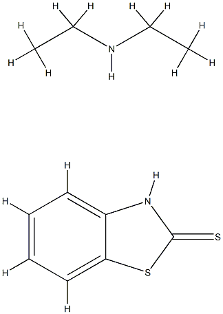benzothiazole-2(3H)-thione, compound with diethylamine (1:1) 结构式