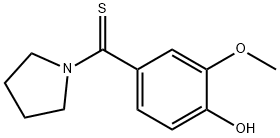 2-methoxy-4-(1-pyrrolidinylcarbothioyl)phenol Struktur