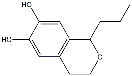 1H-2-Benzopyran-6,7-diol,3,4-dihydro-1-propyl-(9CI) Struktur