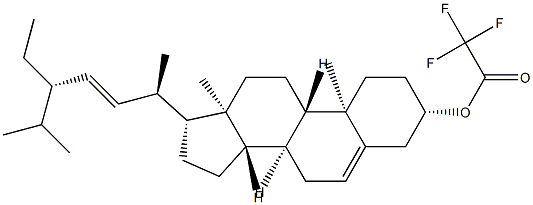 (22E)-スチグマスタ-5,22-ジエン-3β-オールトリフルオロアセタート 化学構造式