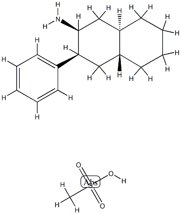 (+-)-2(a)-Amino-3(a)-phenyl-trans-decalin methanesulfonate Struktur