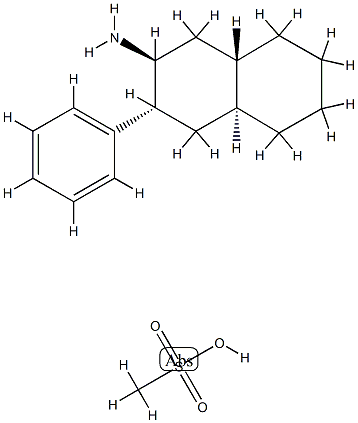 (+-)-2(a)-Amino-3(e)-phenyl-trans-decalin methanesulfonate Structure