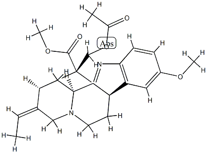 (16R)-17-Acetyloxy-10-methoxyakuammilan-16-carboxylic acid methyl ester Structure