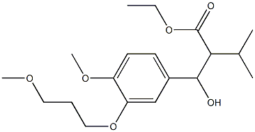 Ethyl 2-(hydroxy(4-Methoxy-3-(3-Methoxypropoxy)phenyl)Methyl)-3-Methylbutanoate,387356-93-6,结构式