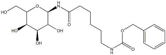 N-(ε-N-Benzyloxycarbonylamino)caproyl)-β-D-galactopyranosylamine Structure