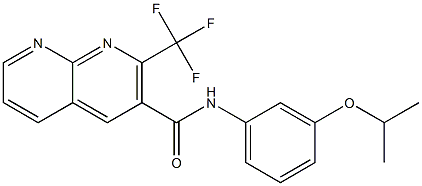 1,8-Naphthyridine-3-carboxamide,N-[3-(1-methylethoxy)phenyl]-2-(trifluoromethyl)-(9CI),388565-58-0,结构式