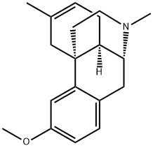 6,7-ジデヒドロ-3-メトキシ-6,17-ジメチルモルフィナン 化学構造式