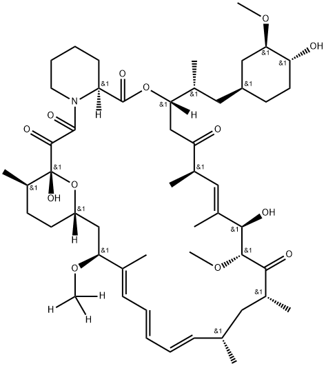 三氘代雷帕霉素, 392711-19-2, 结构式