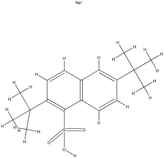 sodium (3,6or3,7)-bis(1,1-dimethylethyl)naphthalene-1-sulphonate Struktur