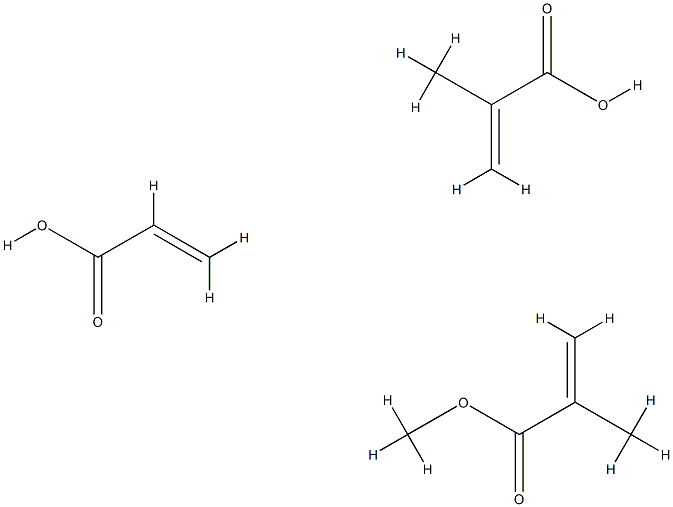 2-Propenoic acid, 2-methyl-, polymer with methyl 2-methyl-2-propenoate and 2-propenoic acid 结构式