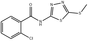 2-chloro-N-[5-(methylthio)-1,3,4-thiadiazol-2-yl]benzamide Structure