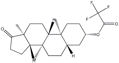 3β-(Trifluoroacetyloxy)-5α-androstan-17-one Structure