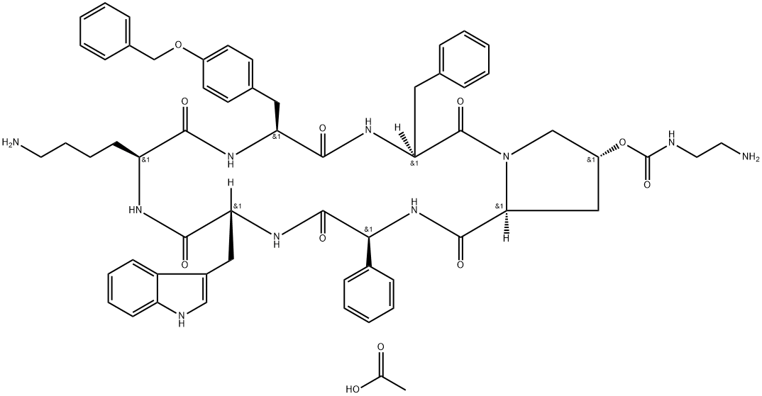 Pasireotide Acetate, 396091-76-2, 结构式