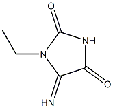 2,4-Imidazolidinedione,1-ethyl-5-imino-(9CI) Struktur