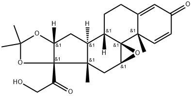 9-去氟-9(11)-环氧曲安奈德 结构式