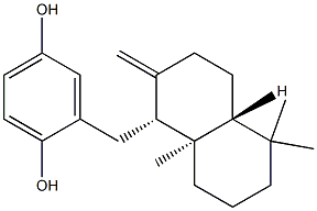 2-[[(1R,4aβ)-Decahydro-5,5,8aα-trimethyl-2-methylenenaphthalen-1α-yl]methyl]-1,4-benzenediol Structure