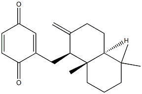 2-[[(1S,4aα)-2-Methylene-5,5,8aβ-trimethyldecahydronaphthalene-1-yl]methyl]-1,4-benzoquinone Struktur
