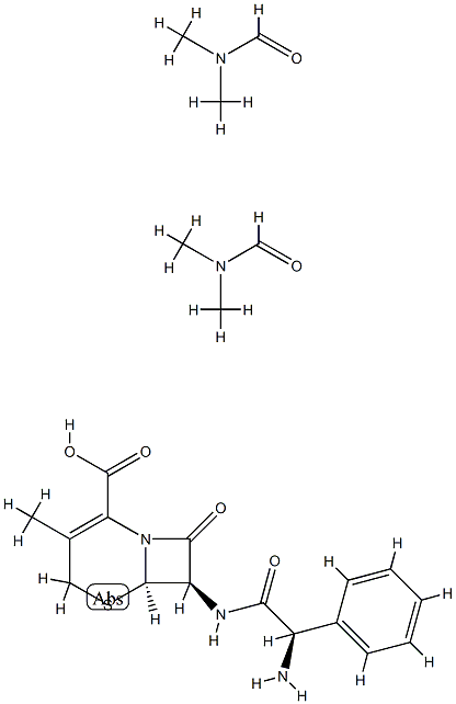 7-[(R)-AMINO(PHENYL)ACETAMIDO]-3-METHYL-3-CEPHEM-4-CARBOXYLIC ACID--DIMETHYLFORMAMIDE (2:1) Structure