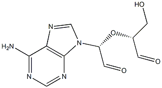 (αR)-6-アミノ-α-[(1R)-1-ホルミル-2-ヒドロキシエトキシ]-9H-プリン-9-アセトアルデヒド 化学構造式