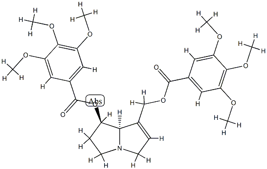 [(7R,8R)-7-(3,4,5-trimethoxybenzoyl)oxy-5,6,7,8-tetrahydro-3H-pyrroliz in-1-yl]methyl 3,4,5-trimethoxybenzoate Struktur