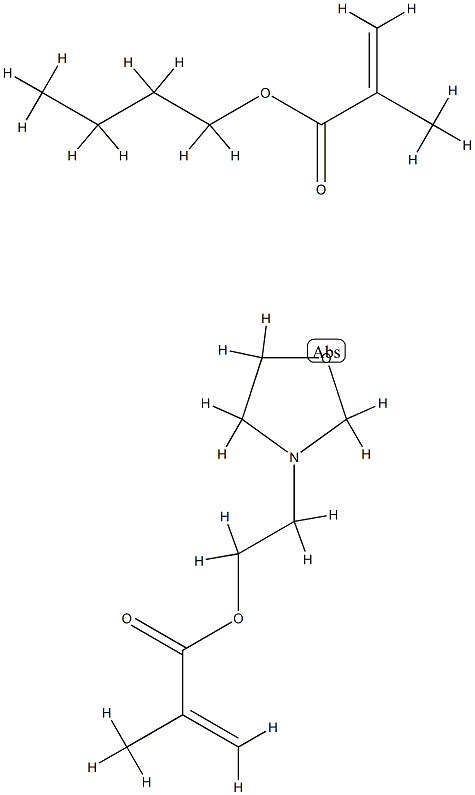 2-Propenoic acid, 2-methyl-, butyl ester, polymer with 2-(3-oxazolidinyl)ethyl 2-methyl-2-propenoate Structure