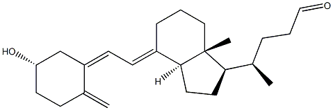 (5Z,7E)-3β-Hydroxy-9,10-secochola-5,7,10(19)-trien-24-al Struktur