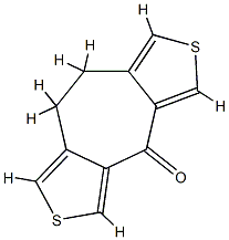 8,9-Dihydro-4H-cyclohepta[1,2-c:4,5-c']dithiophen-4-one Struktur