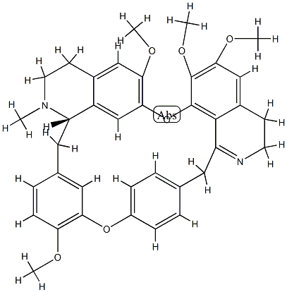 (S)-3,4,4a,5,18,19-hexahydro-9,21,22,26-tetramethoxy-4-methyl-2H-1,24:12,15-dietheno-6,10-metheno-16H-pyrido[2',3':17,18][1,10]dioxacycloicosino[2,3,4-ij]isoquinoline Struktur