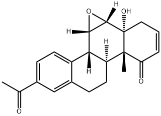 5-Hydroxy-6α,7α-epoxy-D(17a)-homo-18-nor-5α-pregna-2,13,15,17-tetrene-1,20-dione Structure