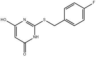 2-((4-fluorobenzyl)thio)pyrimidine-4,6-diol Structure