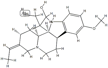 (2α)-1,2-Dihydro-17-hydroxy-10-methoxyakuammilan-16-methanol 结构式