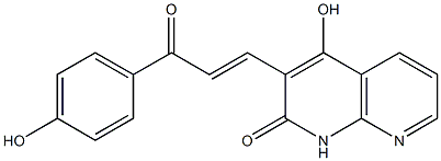 1,8-Naphthyridin-2(1H)-one,4-hydroxy-3-[3-(4-hydroxyphenyl)-3-oxo-1-propenyl]-(9CI) Struktur
