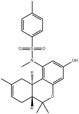 4,N-Dimethyl-N-[(6aR,10aα)-6aβ,7,10,10a-tetrahydro-3-hydroxy-6,6,9-trimethyl-6H-dibenzo[b,d]pyran-1-yl]benzenesulfonamide Structure