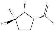 [1R,(+)]-1,2α-Dimethyl-3α-(1-methylethenyl)cyclopentane-1β-ol Struktur