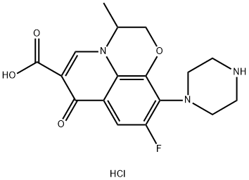 Desmethyl Ofloxacin Hydrochloride Struktur
