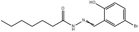 (E)-N-(5-bromo-2-hydroxybenzylidene)heptanehydrazide Structure