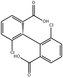 (aS)-6,6'-Dichloro-2,2'-biphenyldicarboxylic acid Structure