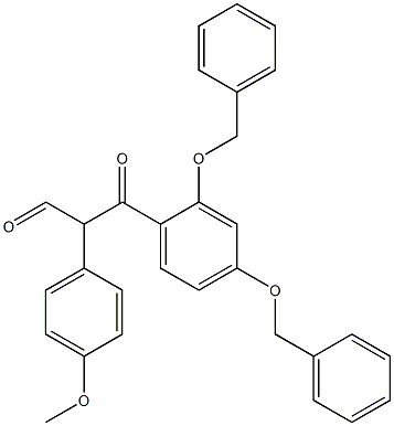 2,4-Bis(phenylmethoxy)-α-(p-methoxyphenyl)-β-oxobenzenepropanal 结构式