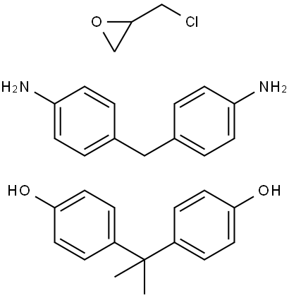 Phenol, 4,4-(1-methylethylidene)bis-, polymer with (chloromethyl)oxirane and 4,4-methylenebisbenzenamine Struktur